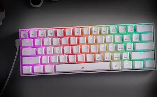 TECLADO BLANCO COMPACTO